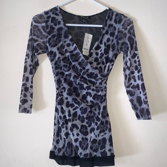 bebe Tops - BEBE mesh wrap shirt